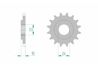 Pignon AFAM acier standard 61301 - 520