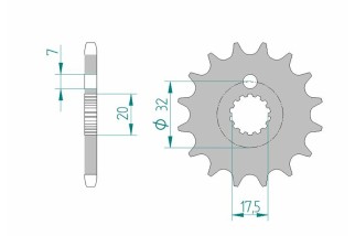 Pignon AFAM acier standard 85200 - 428