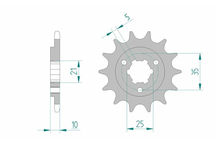 Pignon AFAM acier standard 22600 - 520