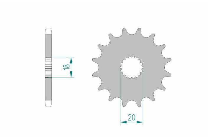 Pignon AFAM acier standard 22200 - 428