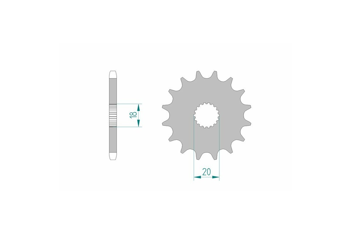 Pignon AFAM acier standard 22200 - 428