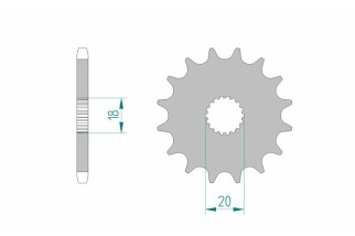 Pignon AFAM acier standard 22200 - 428