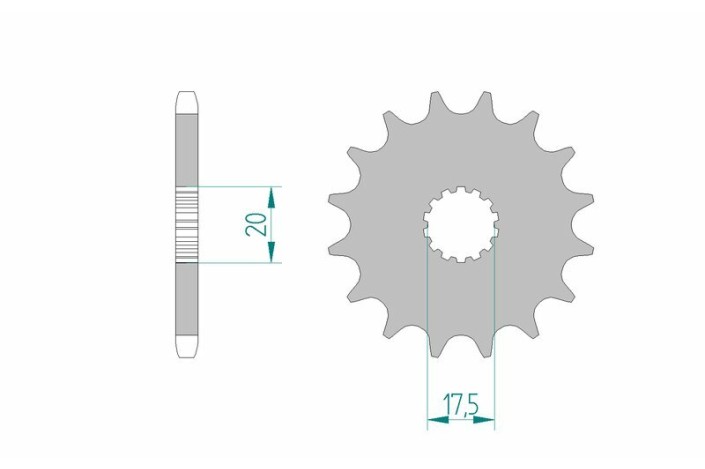 Pignon AFAM acier anti-boue 21202 - 520