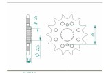 Pignon AFAM acier standard 166400 - 520