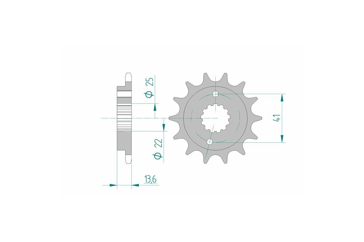 Pignon AFAM acier standard 20517 - 520