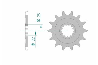 Pignon AFAM acier standard 27502 - 520