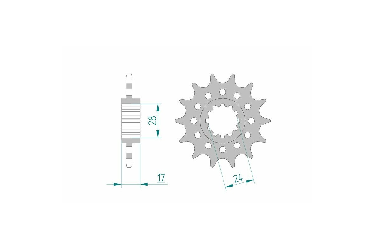 Pignon AFAM acier standard 20511 - 520