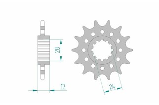 Pignon AFAM acier standard 20511 - 520