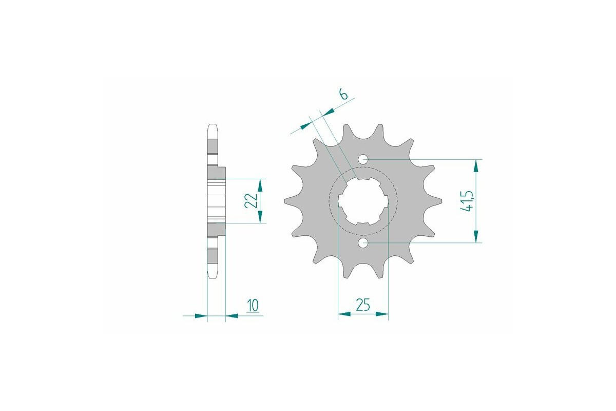 Pignon AFAM acier standard 20508 - 520