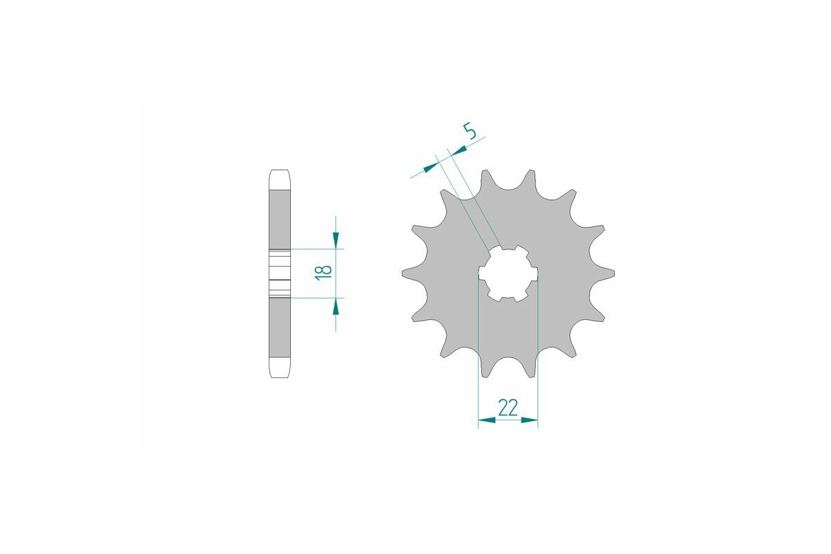 Pignon AFAM acier standard 22501 - 530