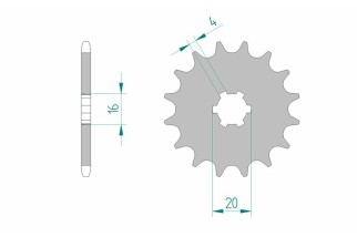 Pignon AFAM acier anti-boue 30100 - 420