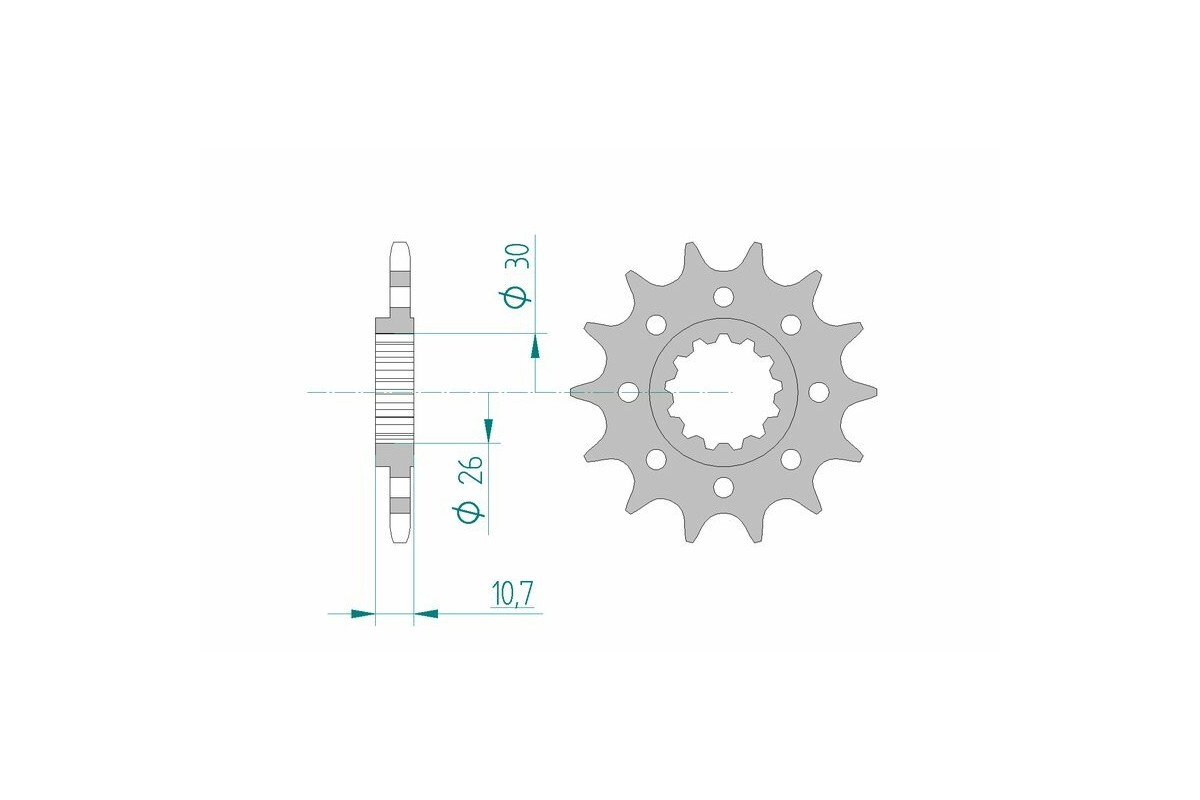 Pignon AFAM acier Racing 21804 - 520