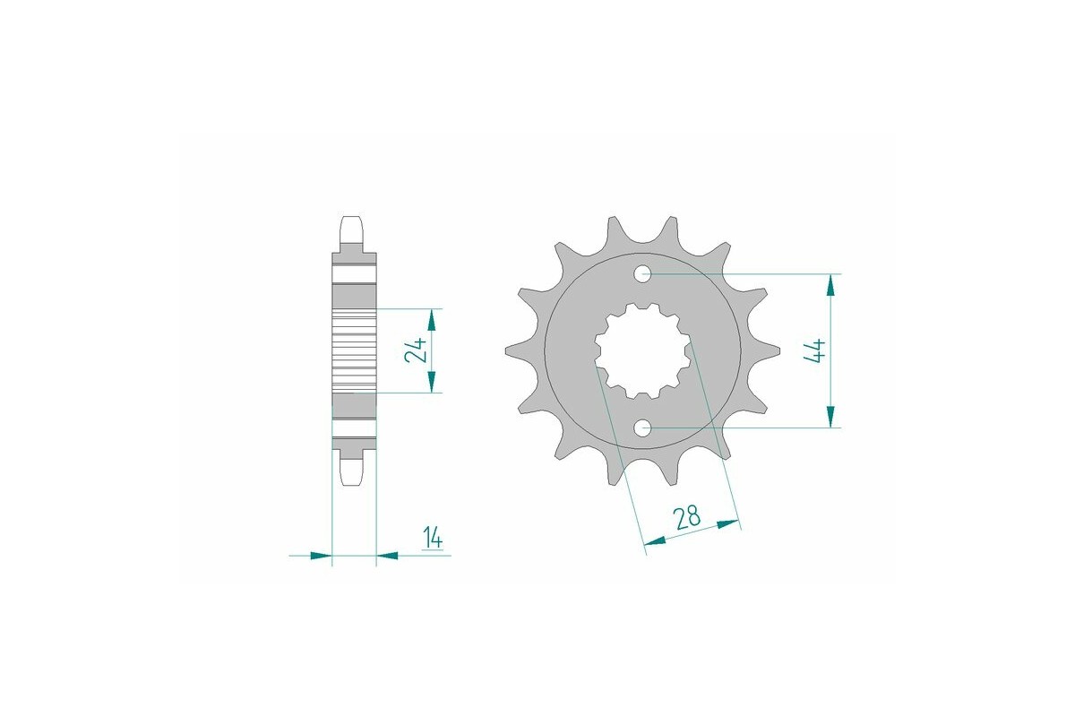Pignon AFAM acier standard 20614 - 525