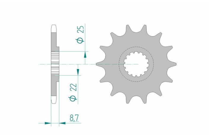 Pignon AFAM acier anti-boue 73301 - 520