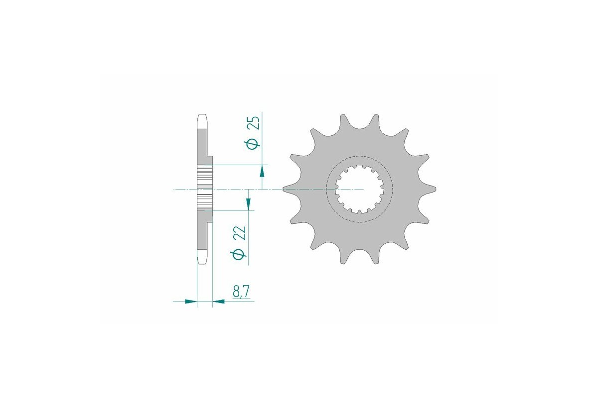 Pignon AFAM acier anti-boue 73301 - 520