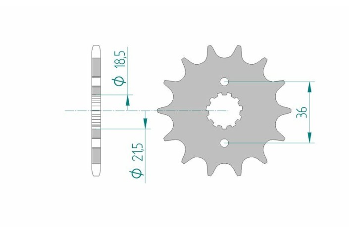 Pignon AFAM acier standard 20304 - 520