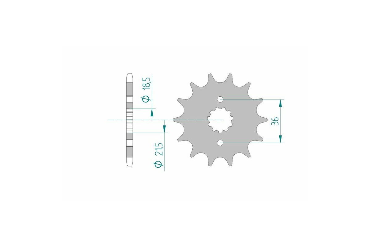 Pignon AFAM acier standard 20304 - 520