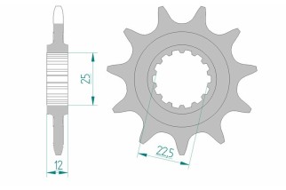 Pignon AFAM acier standard 97200 - 520