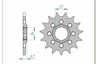 Pignon AFAM acier standard 22902 - 520
