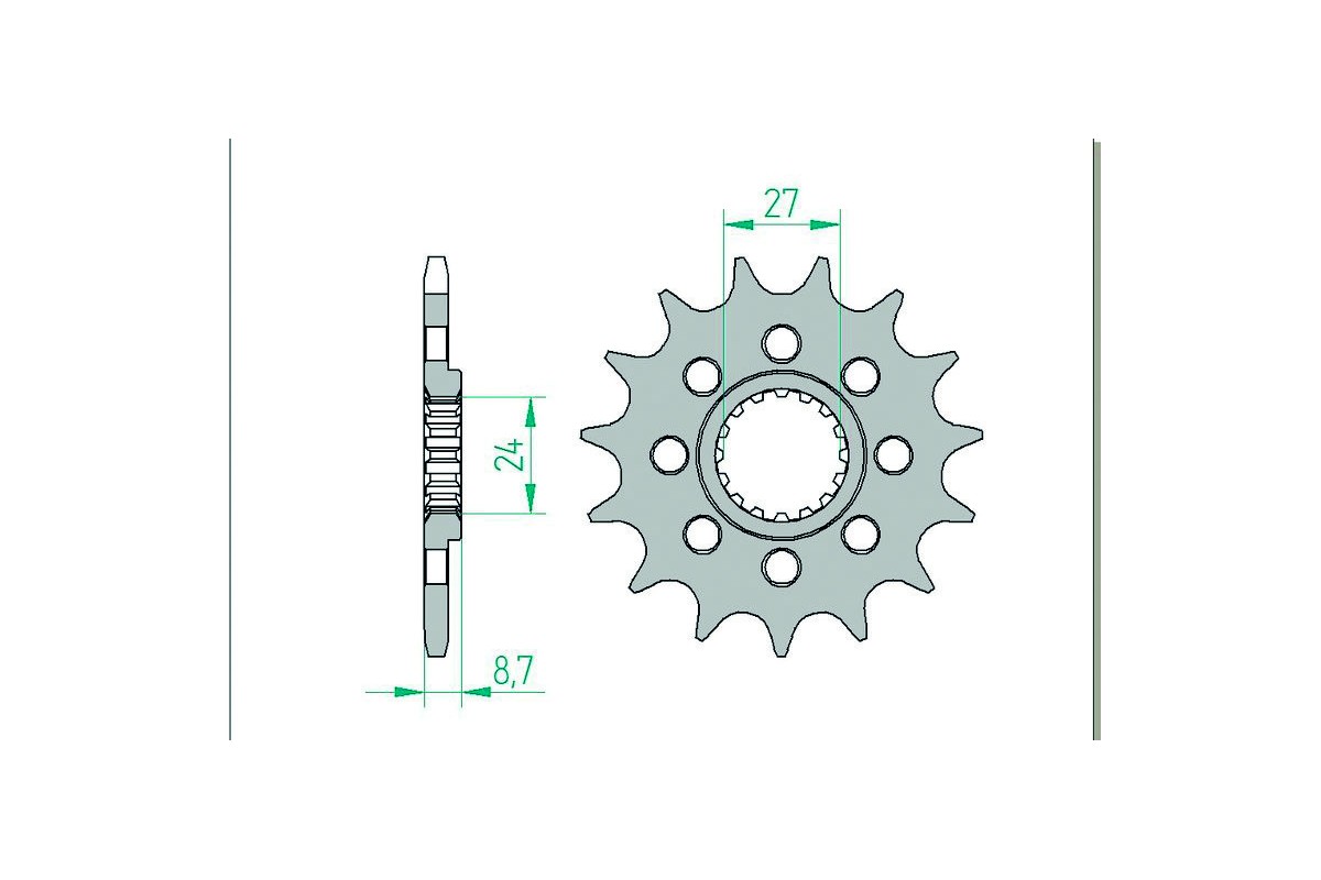Pignon AFAM acier standard 22902 - 520