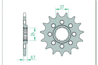 Pignon AFAM acier standard 22902 - 520