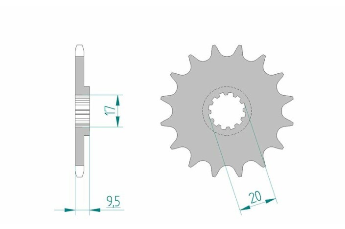 Pignon AFAM acier anti-boue 94120 - 420