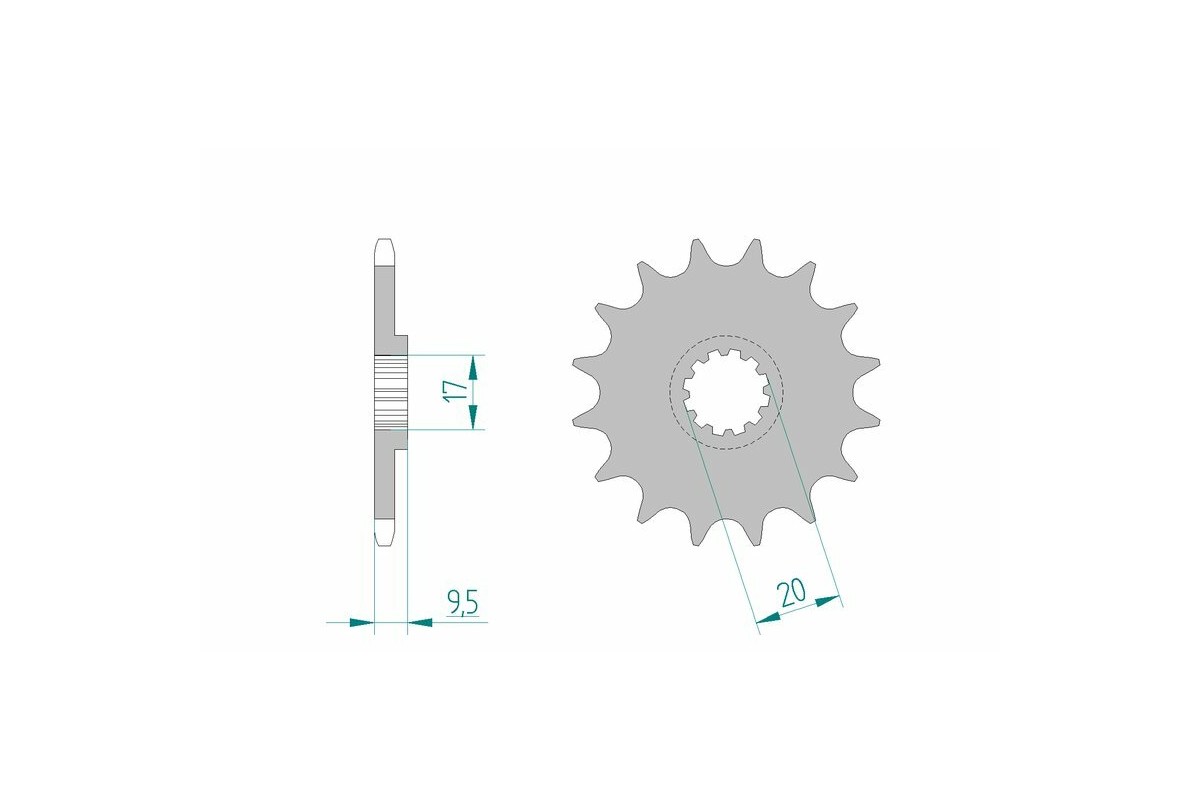 Pignon AFAM acier anti-boue 94120 - 420