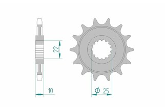 Pignon AFAM acier standard 94312 - 520