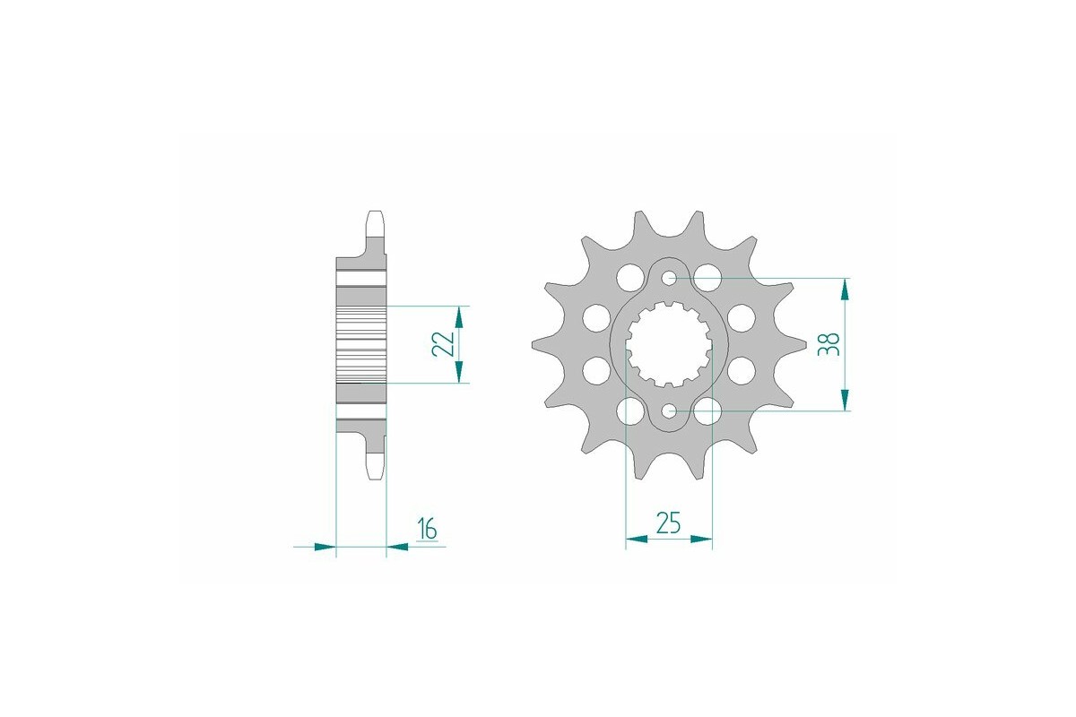 Pignon AFAM acier standard 52611 - 520