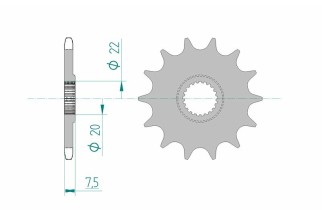 Pignon AFAM acier standard 20210 - 520