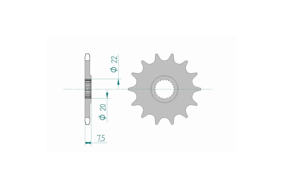 Pignon AFAM acier standard 20210 - 520