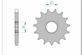 Pignon AFAM acier standard 22900 - 530