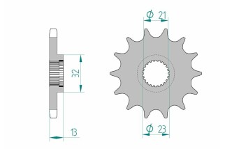 Pignon AFAM acier standard 21311 - 428