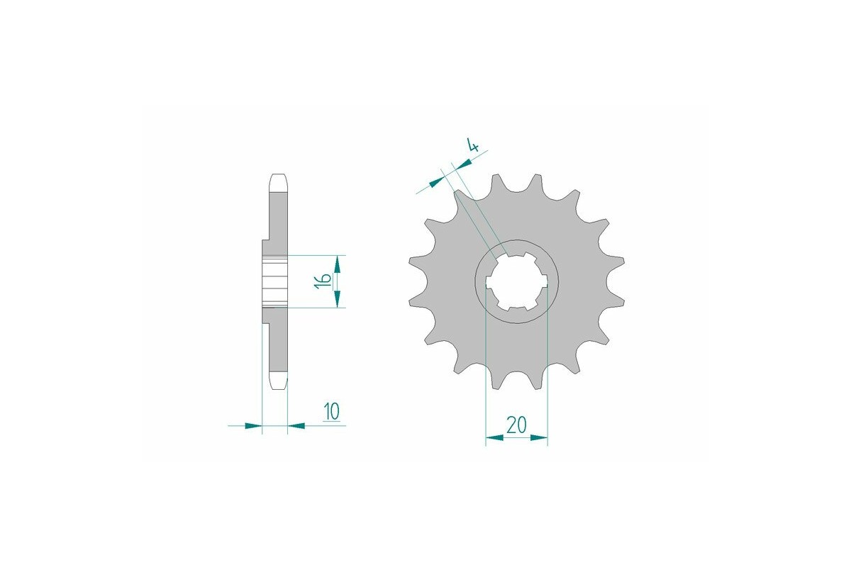 Pignon AFAM acier standard 22205 - 428