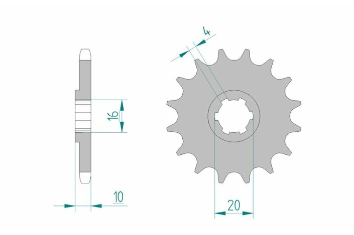Pignon AFAM acier standard 22205 - 428