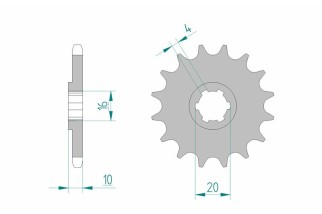 Pignon AFAM acier standard 22205 - 428