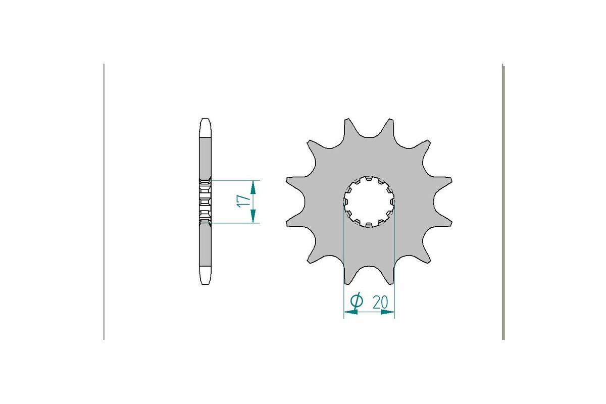 Pignon AFAM acier standard 40300 - 520