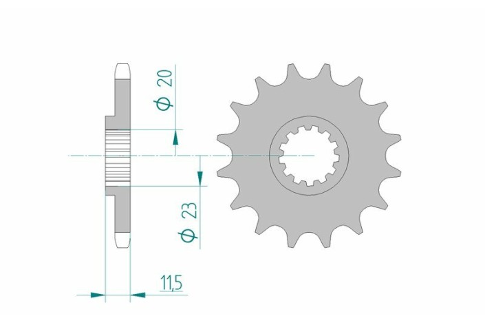 Pignon AFAM acier standard 22201 - 428