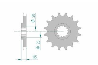 Pignon AFAM acier standard 22201 - 428