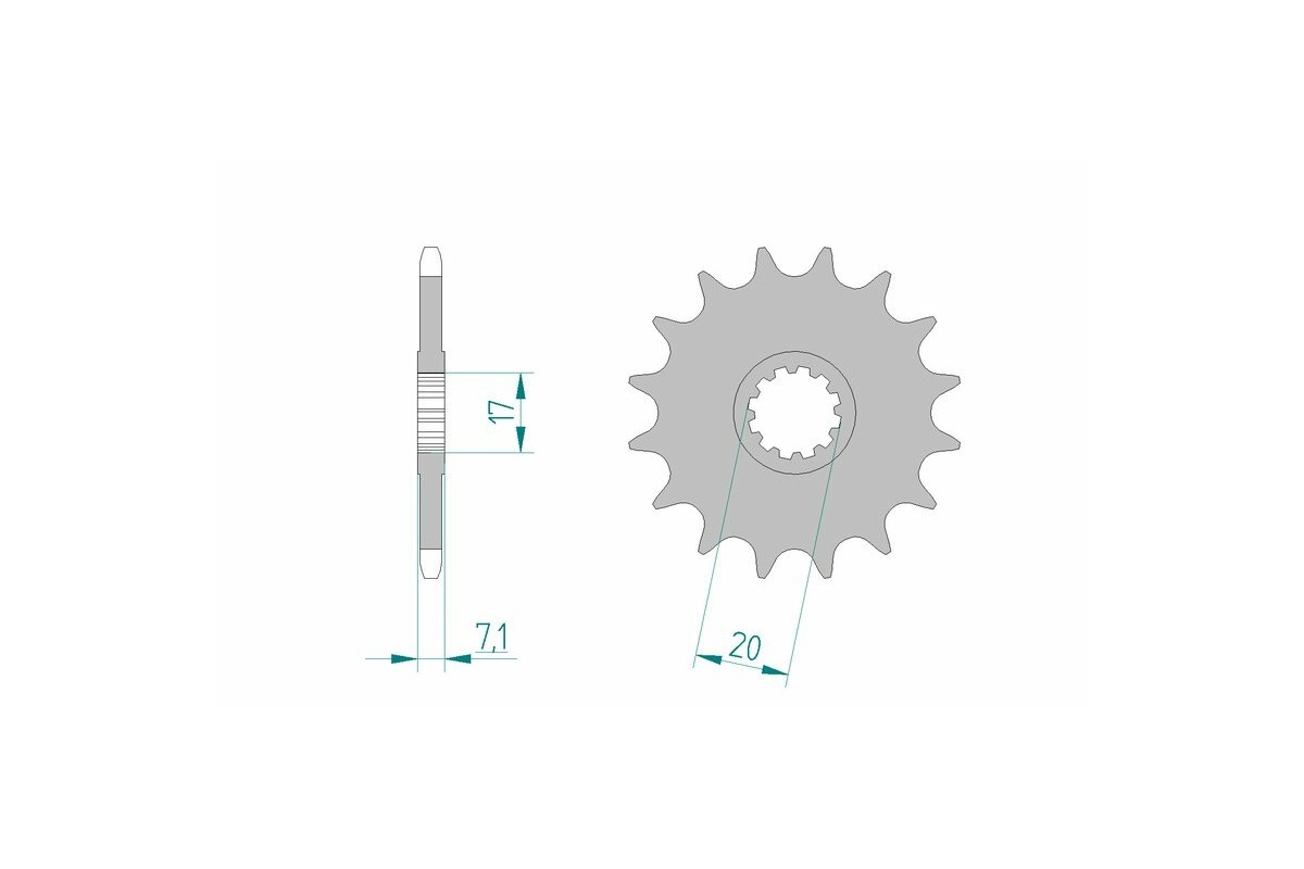 Pignon AFAM acier standard 94119 - 420