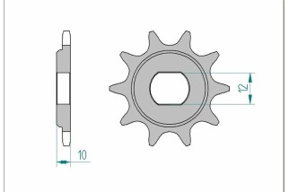 Pignon AFAM acier standard 94122 - 415