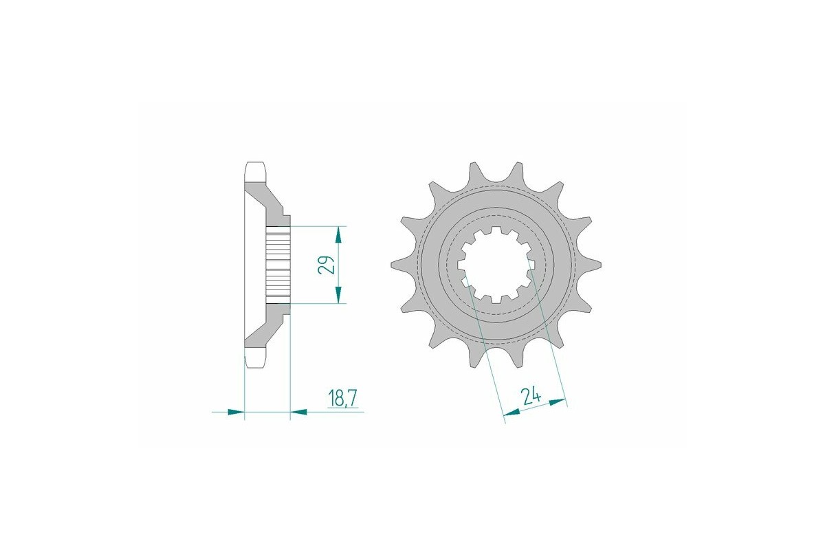 Pignon AFAM acier standard 24805 - 530