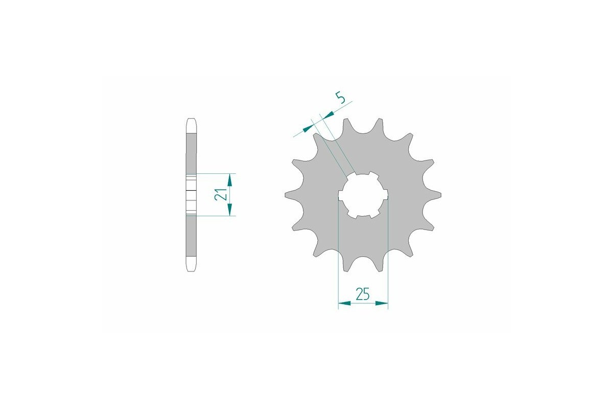 Pignon AFAM acier anti-boue 30300 - 520