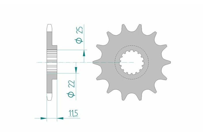 Pignon AFAM acier standard 73303 - 520