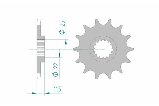 Pignon AFAM acier standard 73303 - 520