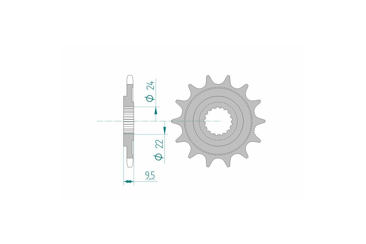 Pignon AFAM acier anti-boue 20311 - 520