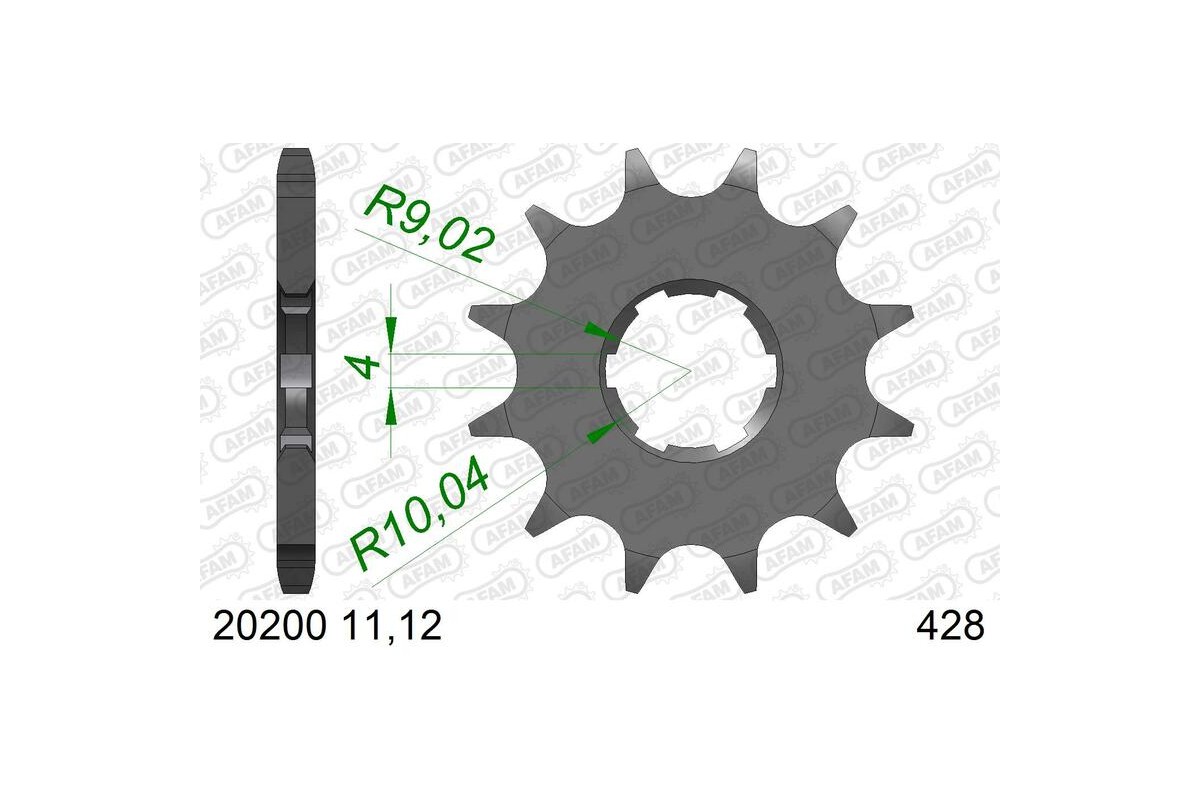 Pignon AFAM acier standard 20200 - 428