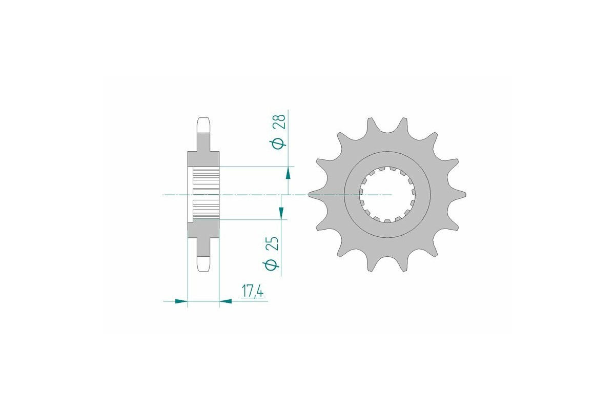 Pignon AFAM acier standard 91800 - 525