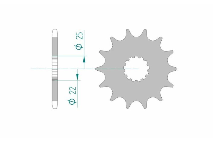 Pignon AFAM acier standard 27500 - 520