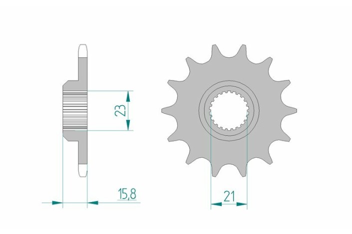 Pignon AFAM acier standard 21504 - 520